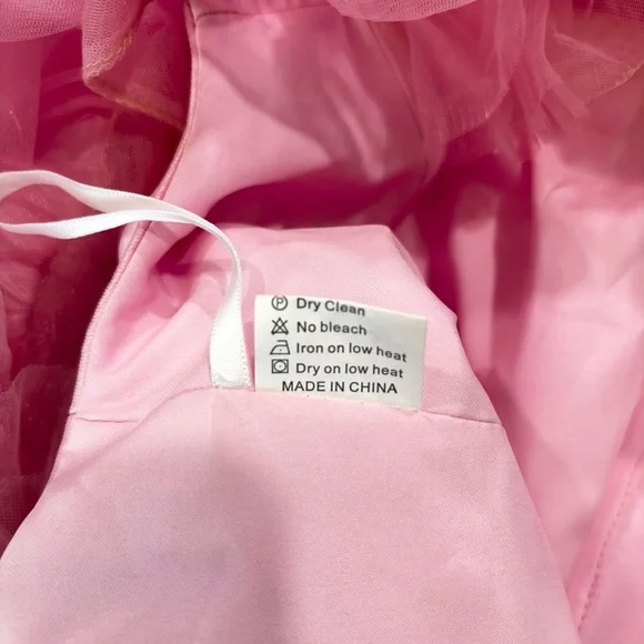 NEW Tulle Maternity Dress for Photoshoot Bridal Robe Light Pink NWOT Size L/XL - Picture 8 of 9